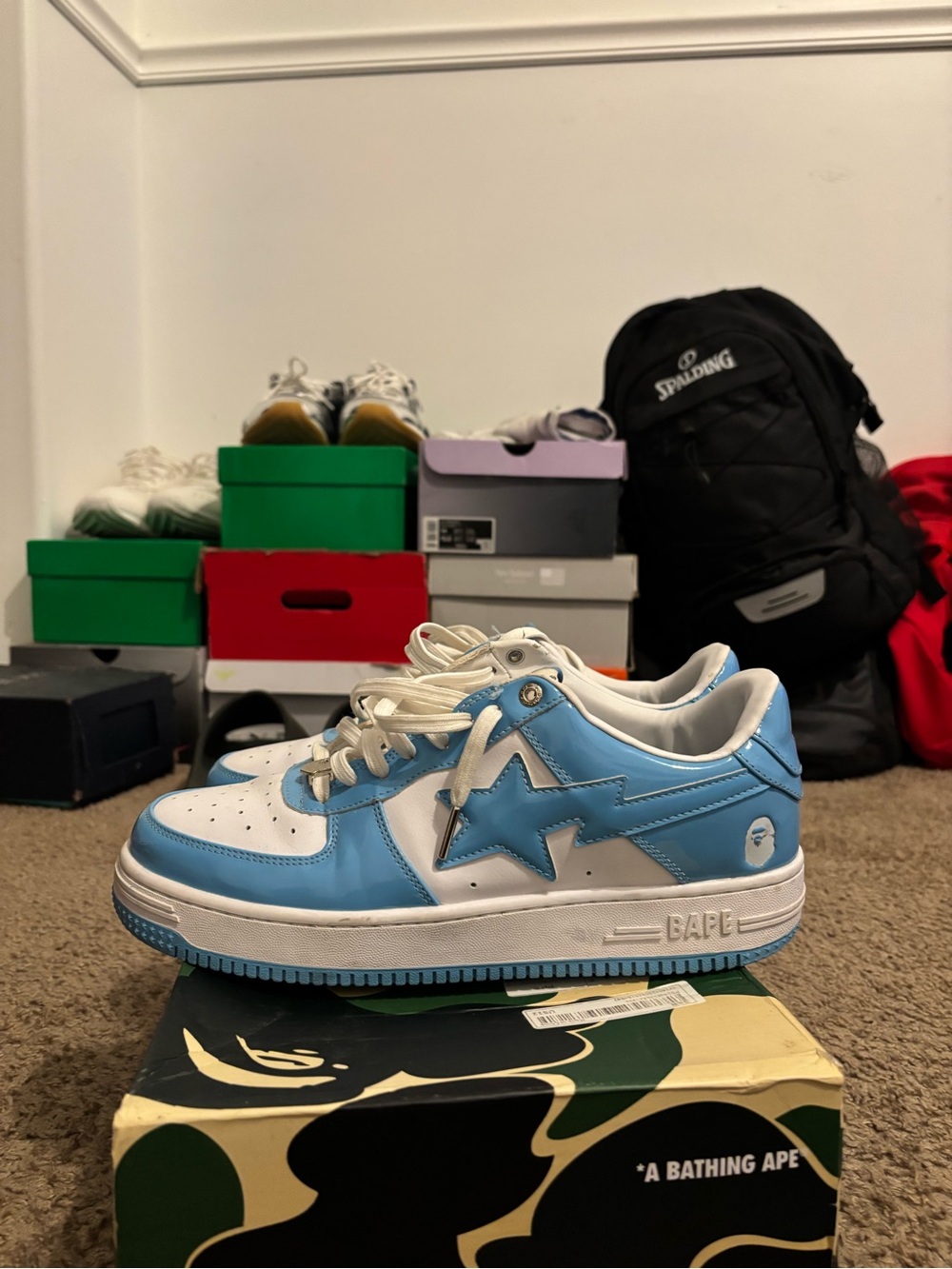 Size 12 blue bapesta
